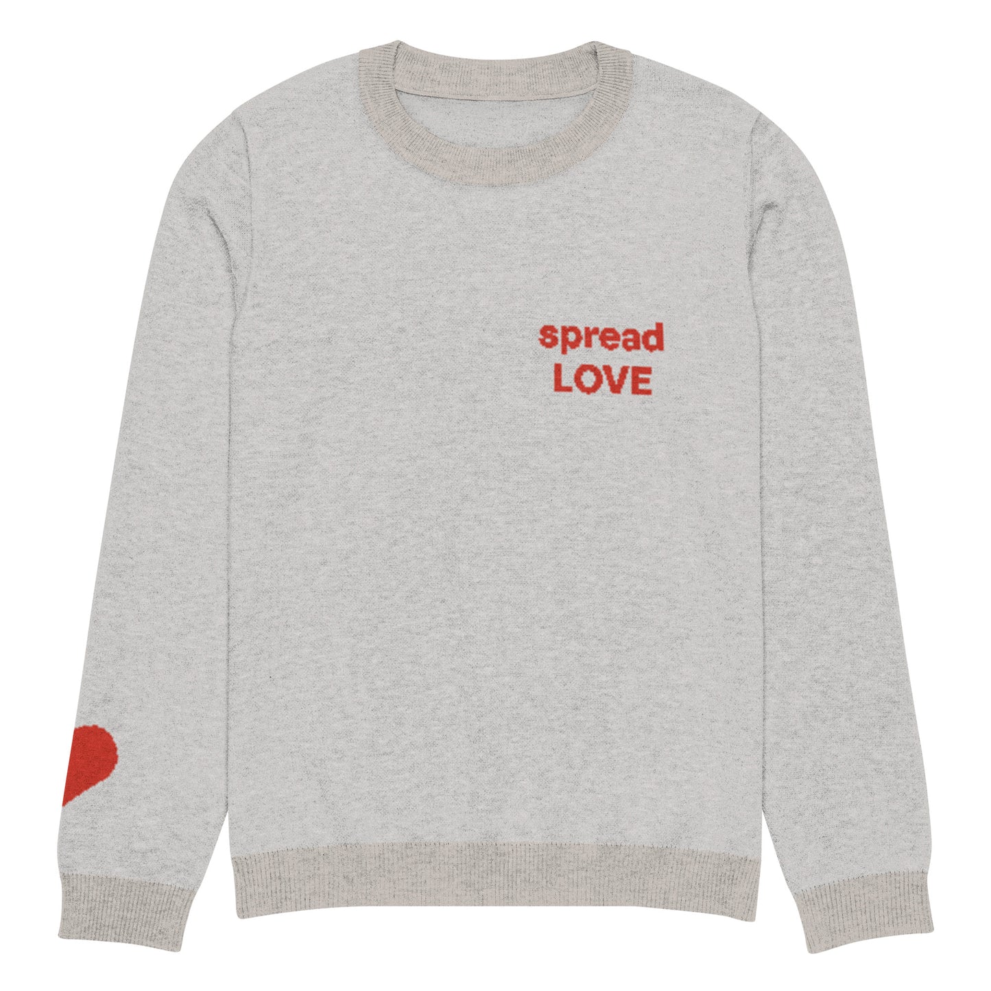 Knitted crew neck sweater