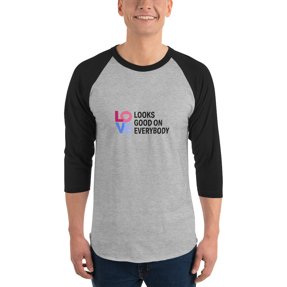 LOVE LOOKS GOOD - 3/4 Sleeve Shirt