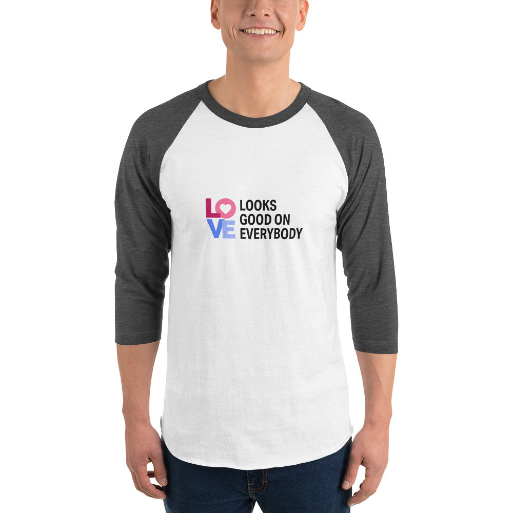 LOVE LOOKS GOOD - 3/4 Sleeve Shirt