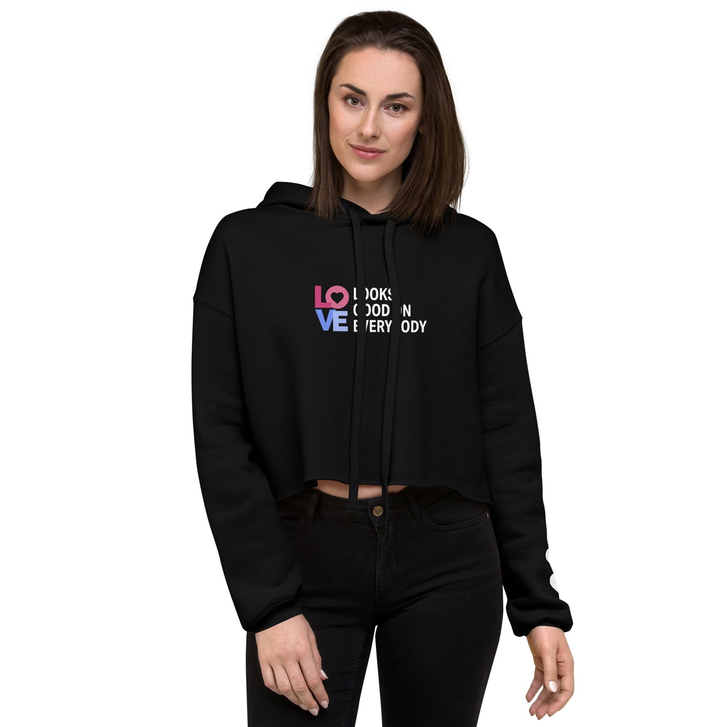 LOVE LOOKS GOOD - Crop Hoodie