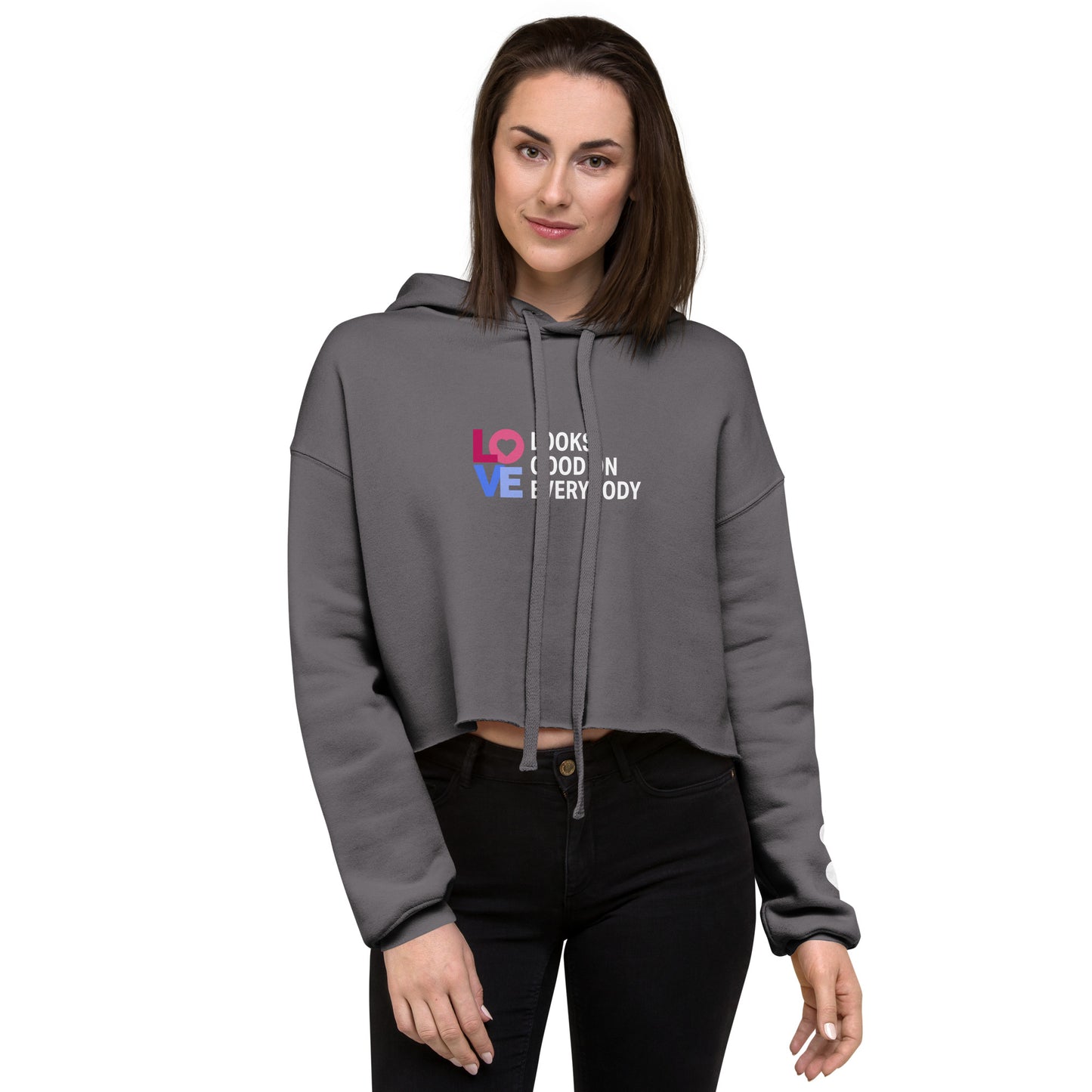 LOVE LOOKS GOOD - Crop Hoodie