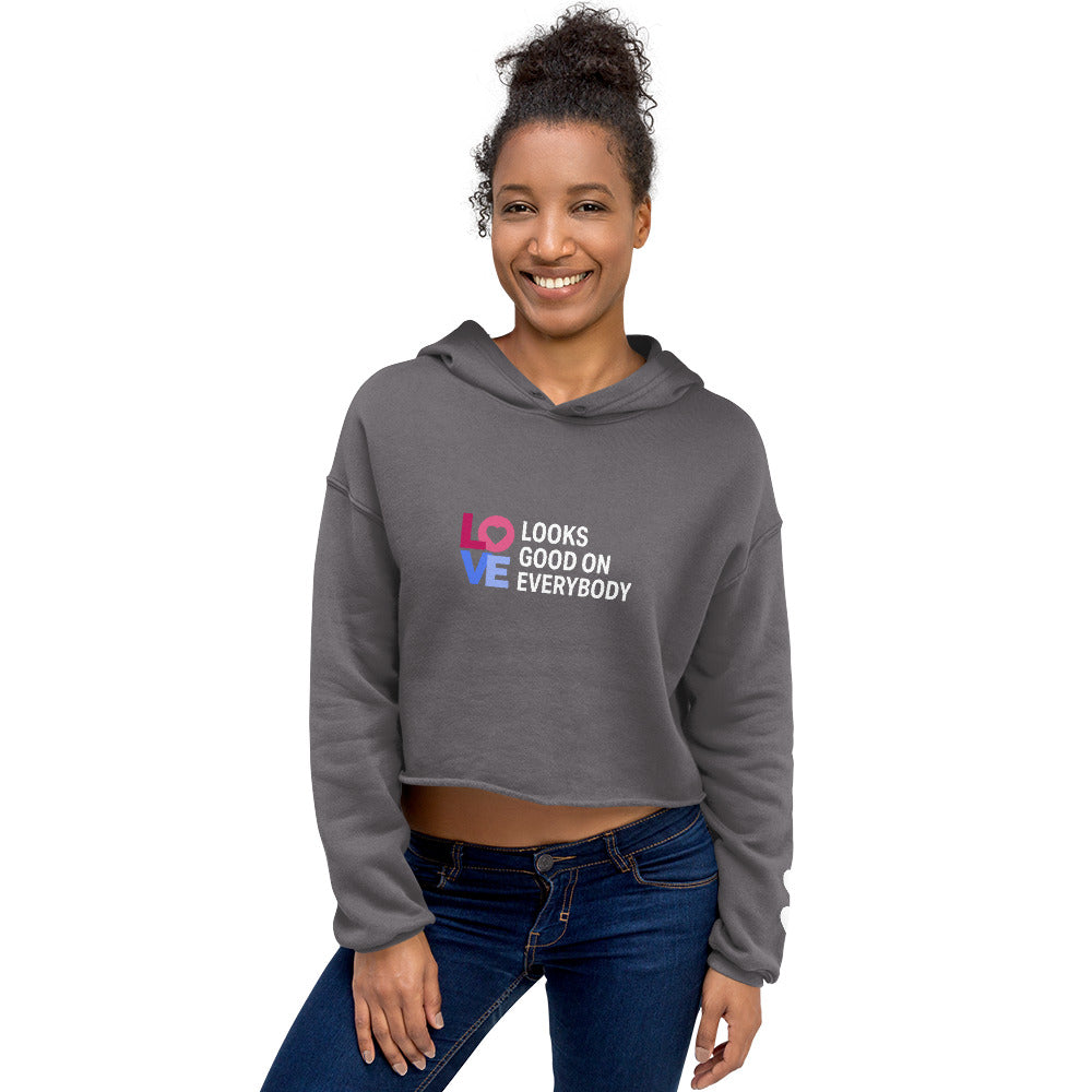 LOVE LOOKS GOOD - Crop Hoodie