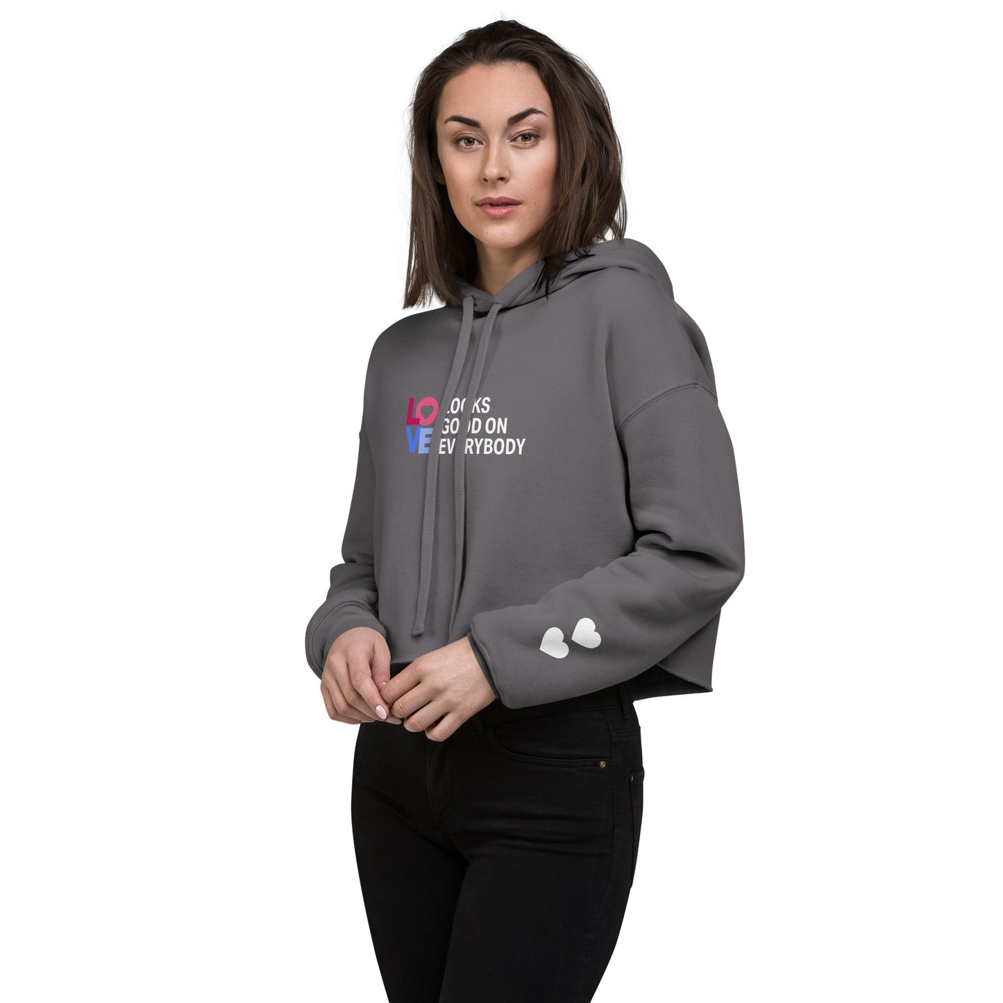 LOVE LOOKS GOOD - Crop Hoodie